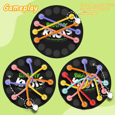Brainy Knots™ - Gira y Ata - Juego de estrategia