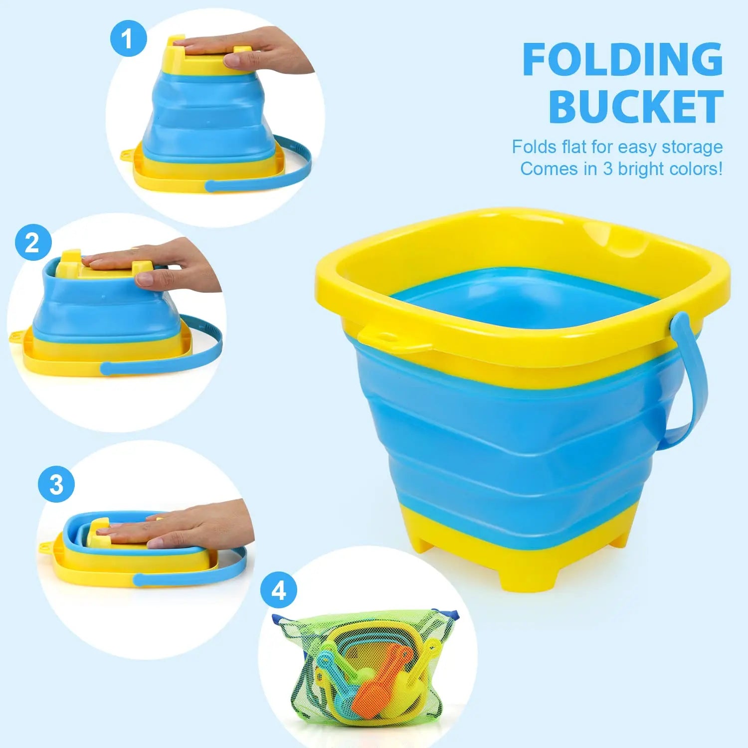 Foldable Bucket™ - Diversión plegable para tus vacaciones - Cubo plegable