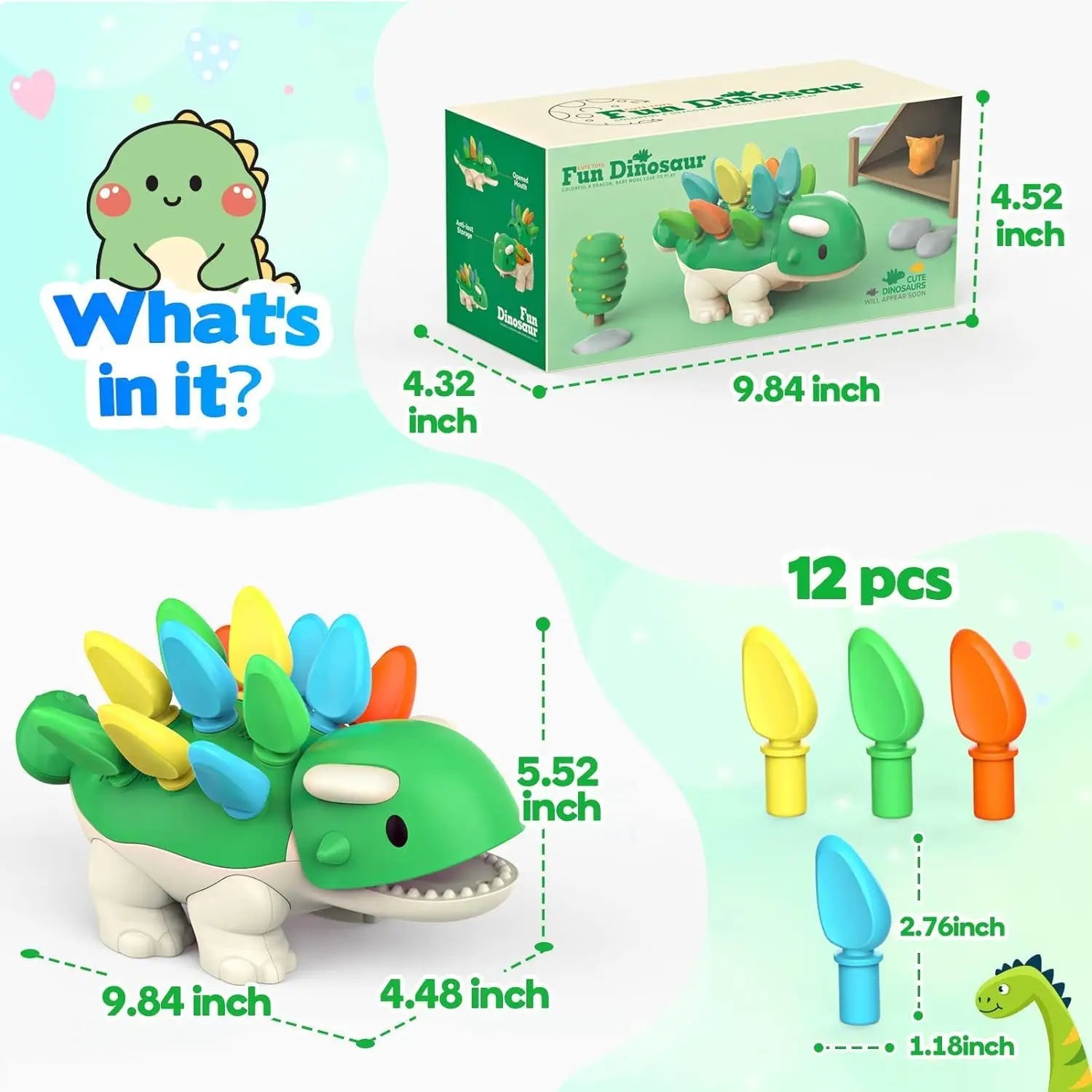 Dino Descubrimiento™ - Reconocimiento de Colores y Números - Habilidades Motrices Finas