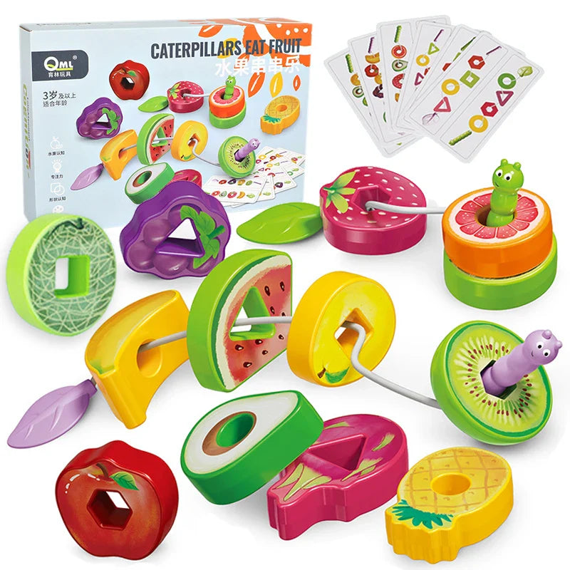 Fruit Lacing Game™ – Habilidades motrices finas – Juguete de cuentas de frutas