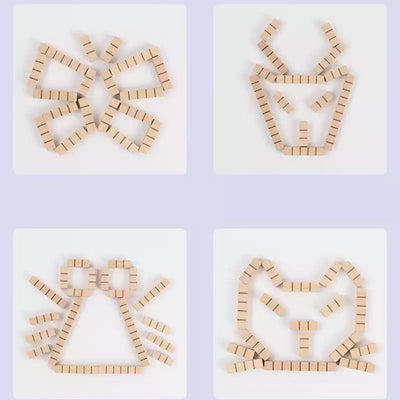 Pièces de puzzle en bois – Jouets éducatifs pour les mathématiques