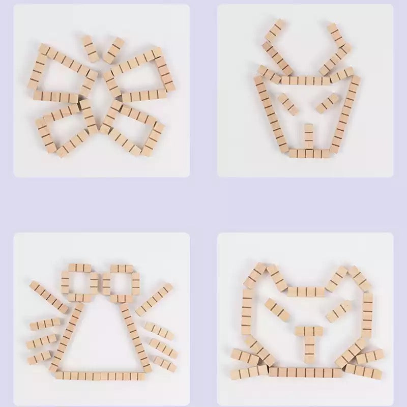 Pièces de puzzle en bois – Jouets éducatifs pour les mathématiques
