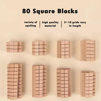 Pièces de puzzle en bois – Jouets éducatifs pour les mathématiques