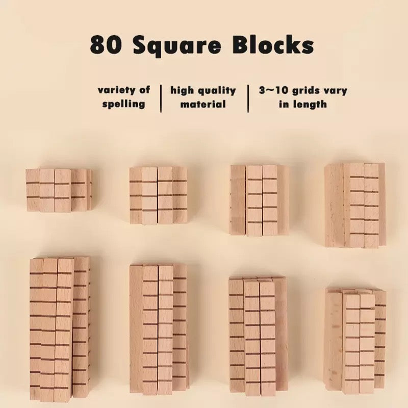Piezas de Puzle de Madera - Juguetes de Matemáticas