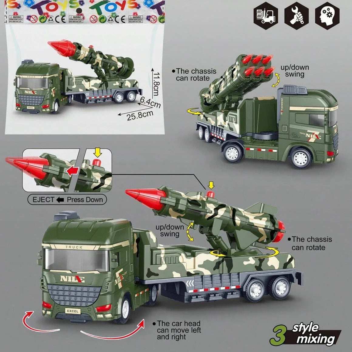 BattleTruck – Militar e Interactivo – Juguete Camión del Ejército