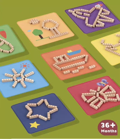 Pièces de puzzle en bois – Jouets éducatifs pour les mathématiques