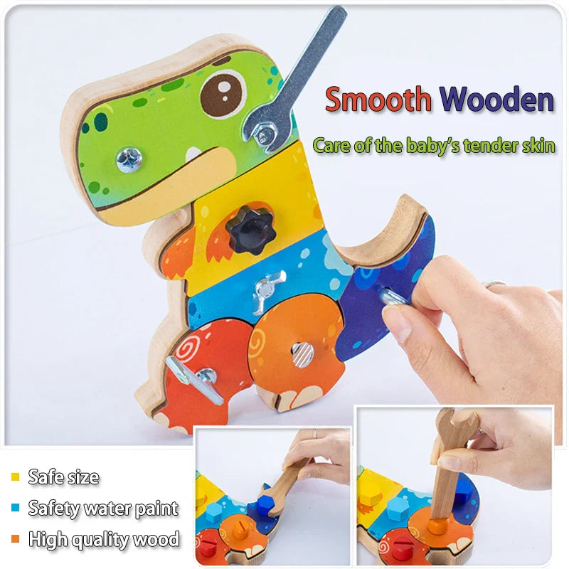 Dino Screwdriver Board™ - Gira y Descubre - Juguete Sensorial