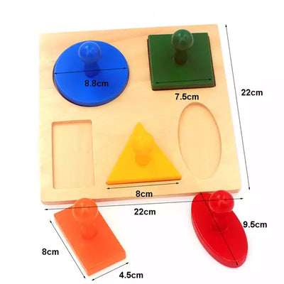 Grand puzzle de formes Montessori en bois - Les meilleurs jouets Montessori