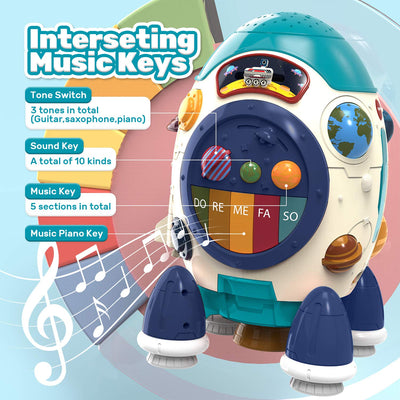 Fidtoy Jouet musical et éducatif Fusée Spatiale