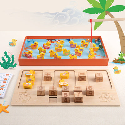 Juego de contar patos de madera - Juguetes educativos de matemáticas