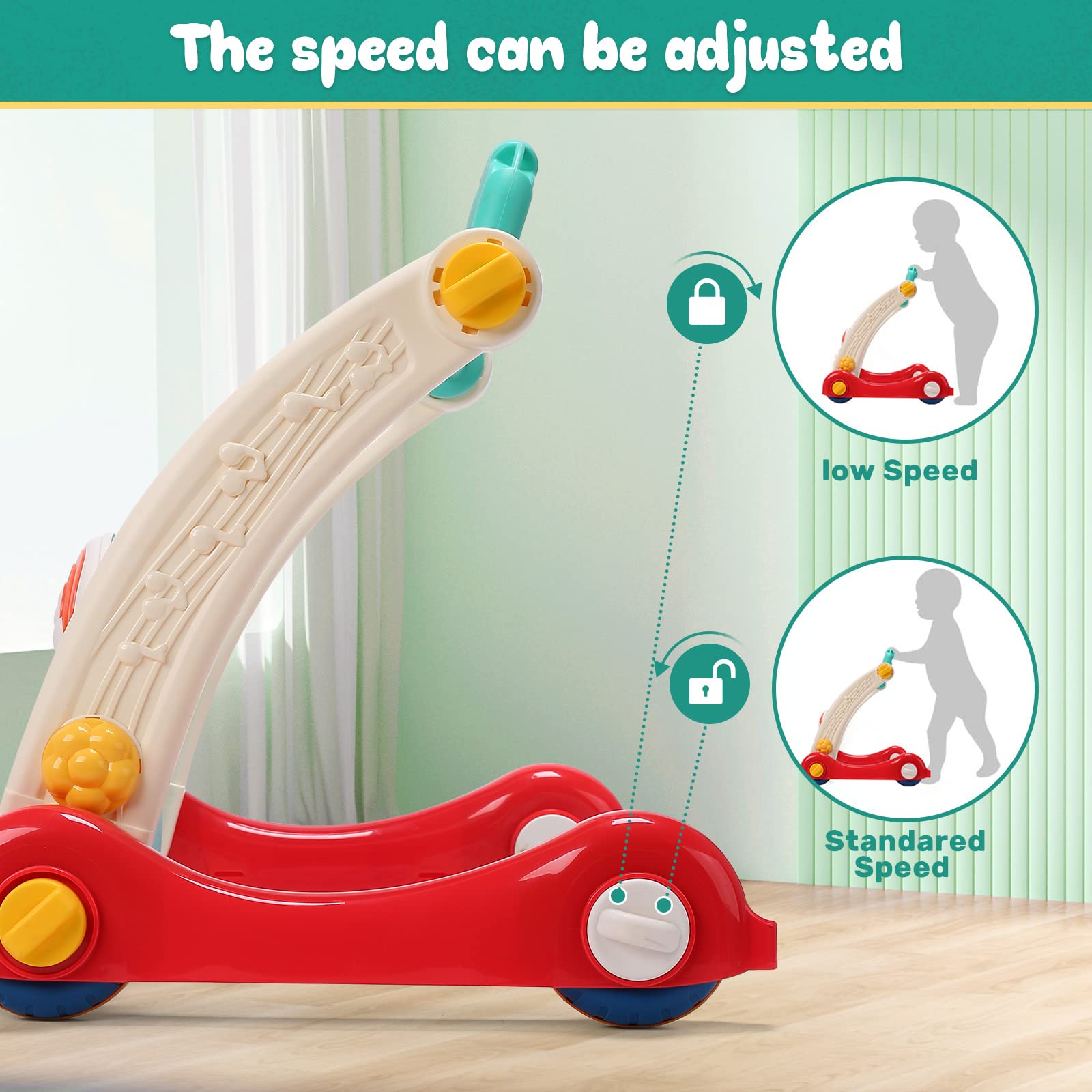 Tapis de jeu et trotteur d'éveil Fidtoy pour bébés