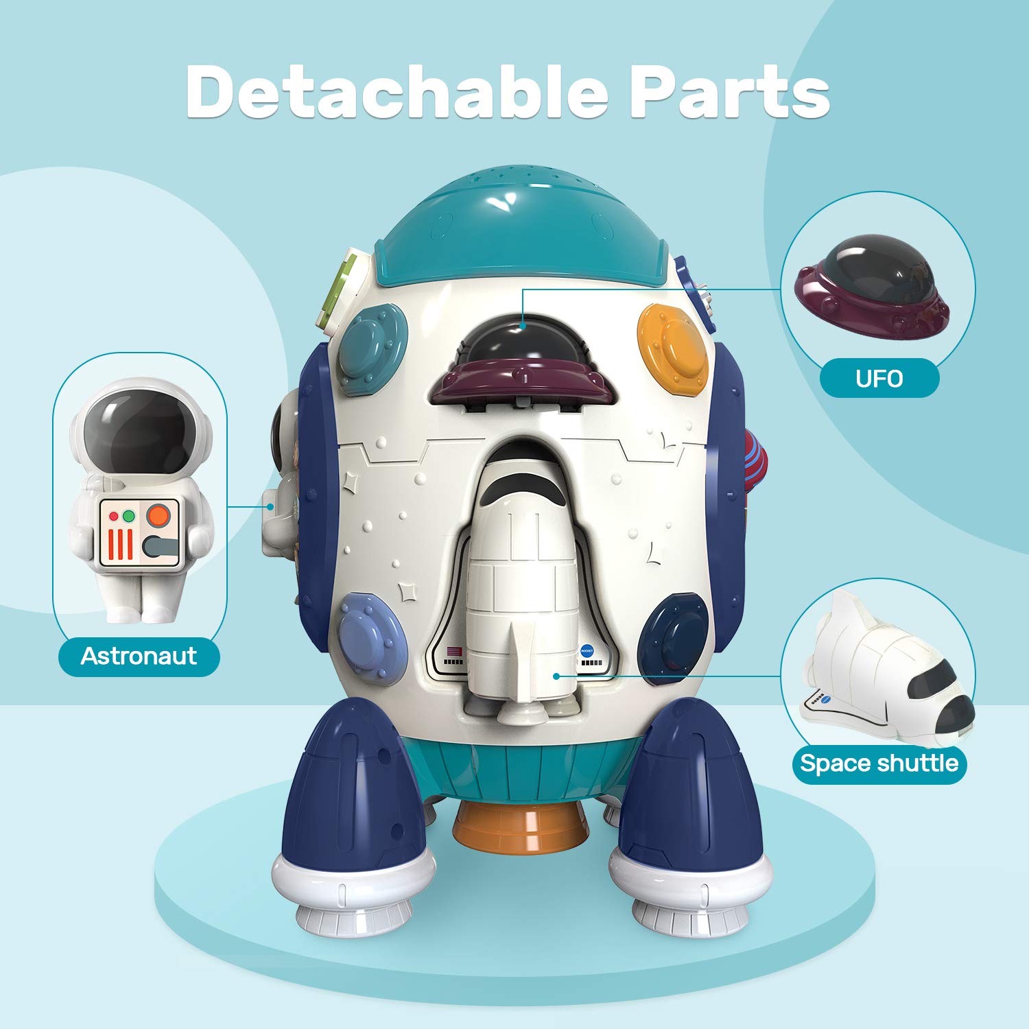Fidtoy Jouet musical et éducatif Fusée Spatiale