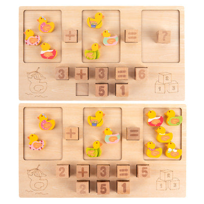 Juego de contar patos de madera - Juguetes educativos de matemáticas