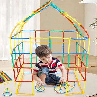 BuildPlay – Fantaisie & Habileté – Tubes de construction avec connecteurs