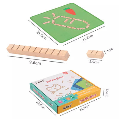 Pièces de puzzle en bois – Jouets éducatifs pour les mathématiques