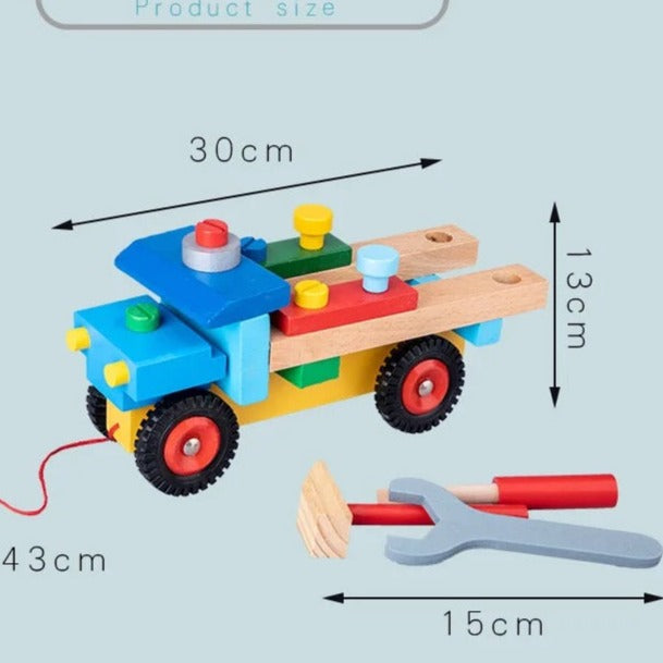 Camion à outils en bois - Les meilleurs jouets en bois à construction libre