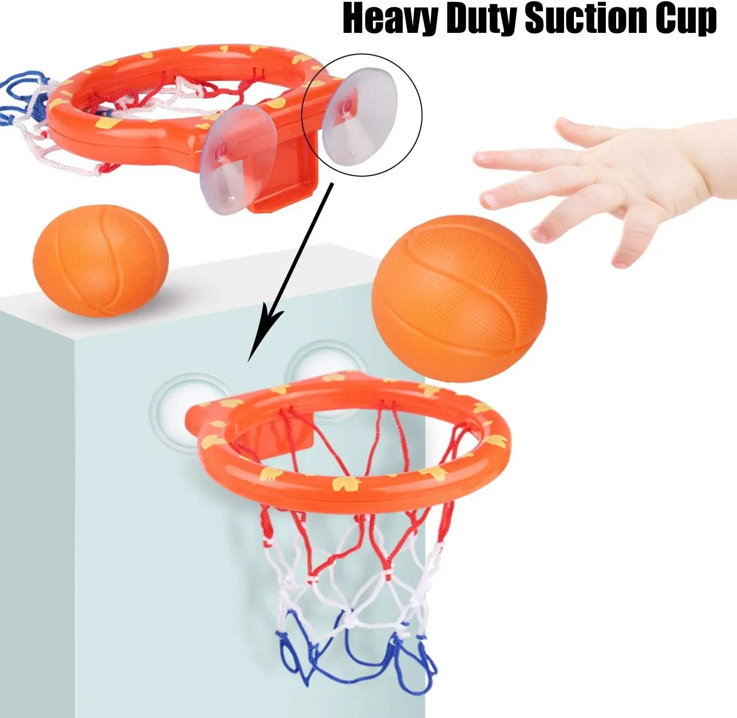 Bath Basketball™ – ¡Diversión para anotar a lo grande! – Set de baloncesto para el baño