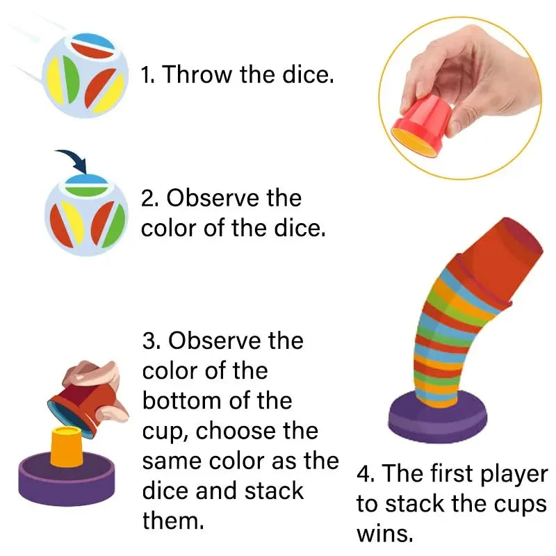 Color Cups™ - Slim empilables - Ensemble de gobelets empilables