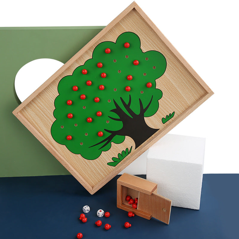 Montessori Wooden Apple Counting Game - Mathematics Educational Toys