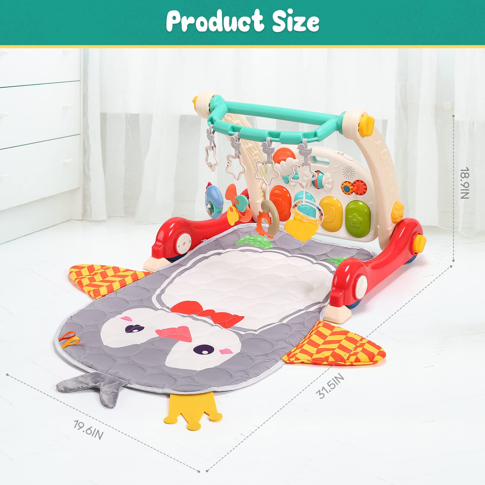 Tapis de jeu et trotteur d'éveil Fidtoy pour bébés