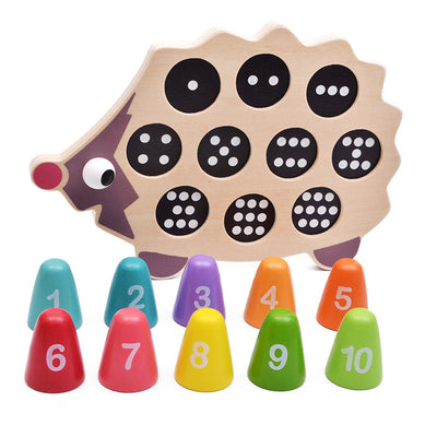 Erizo de madera para aprender números - Juguetes de matemáticas