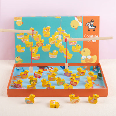 Juego de contar patos de madera - Juguetes educativos de matemáticas