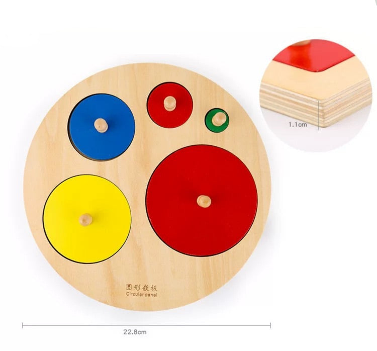Rompecabezas de círculo de madera - Los mejores juguetes montessori