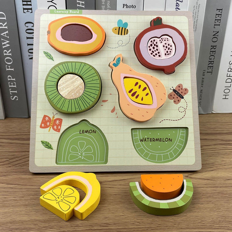 Rompecabezas de madera 3D de frutas/animales/herramientas