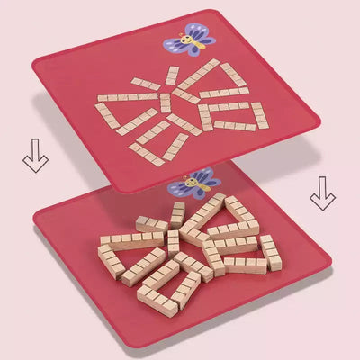 Pièces de puzzle en bois – Jouets éducatifs pour les mathématiques