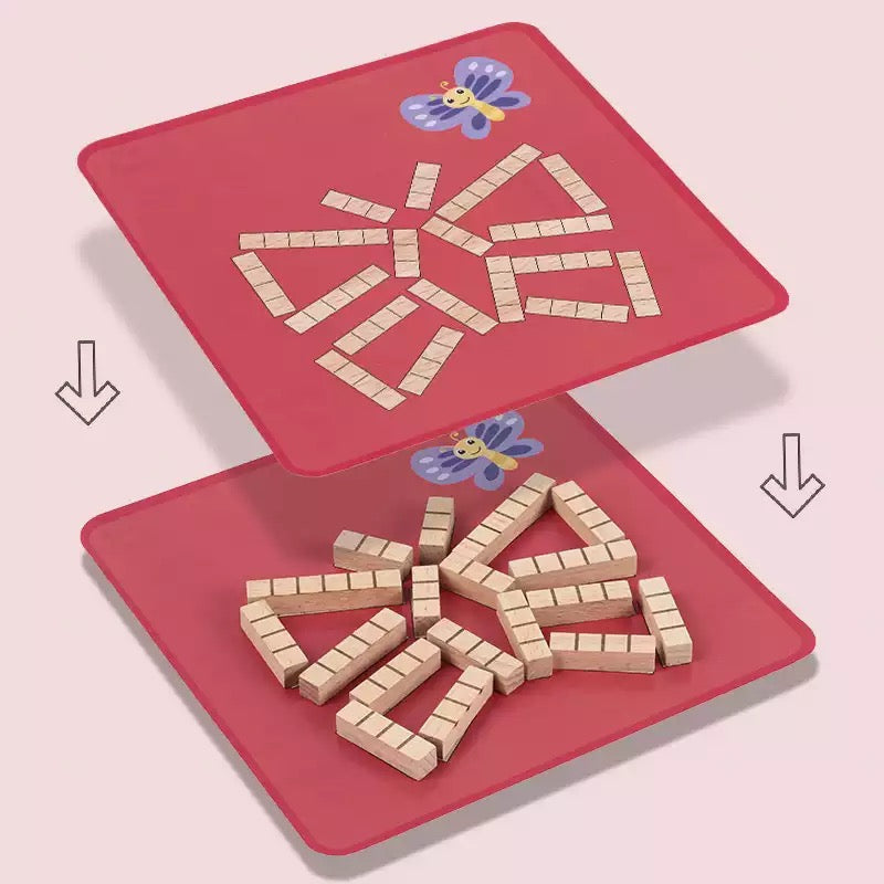 Pièces de puzzle en bois – Jouets éducatifs pour les mathématiques