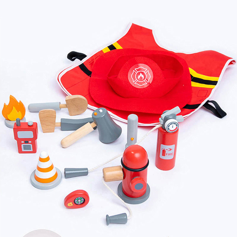 Juego de bomberos de madera - Juguetes de juego abierto