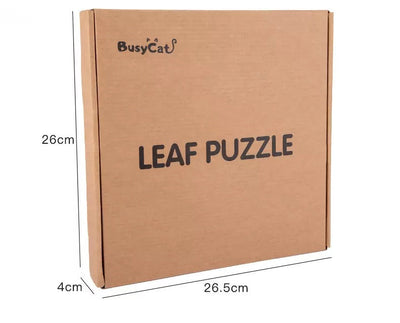 Puzzle feuille en bois – Jouets pour la motricité fine