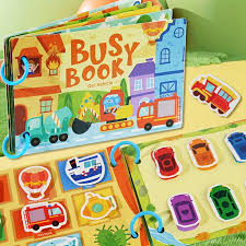 Libro sensorial Montessori Fidtoy para niños pequeños, aprendizaje interactivo del alfabeto
