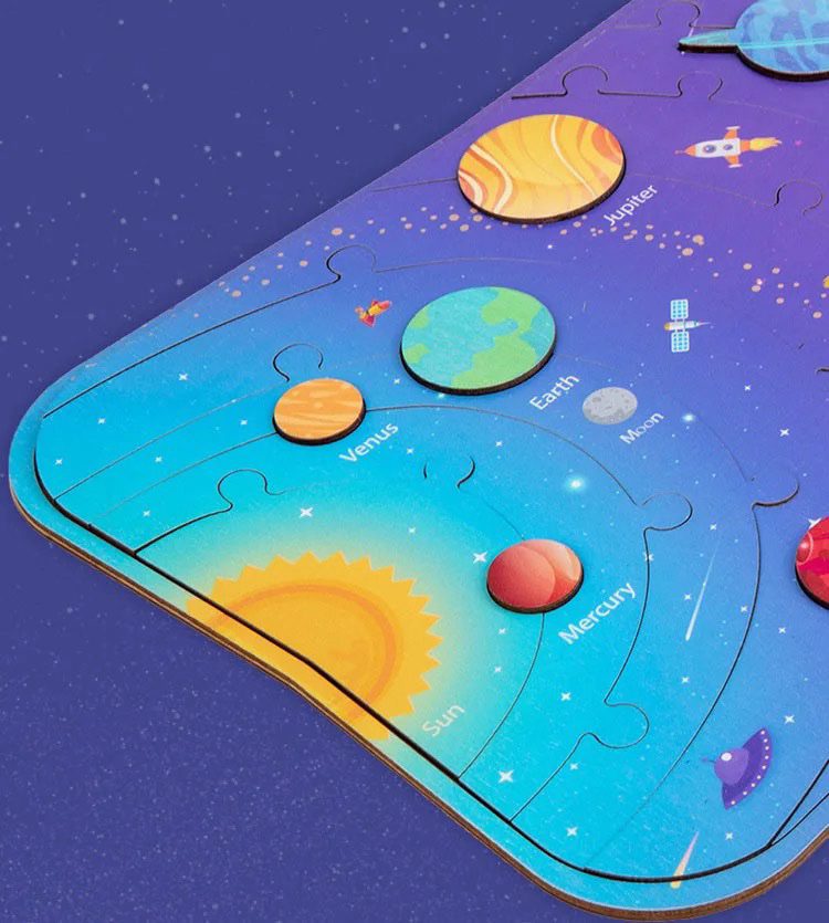 Puzle educativo STEM del sistema solar – Aprende el orden de los planetas y la conciencia espacial a través del juego