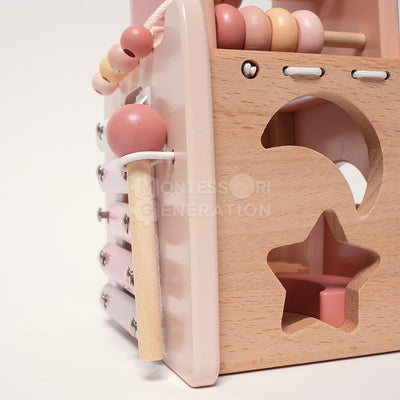 Fidtoy Wooden Activity Castle Toy for Kids 3+ Educational Play