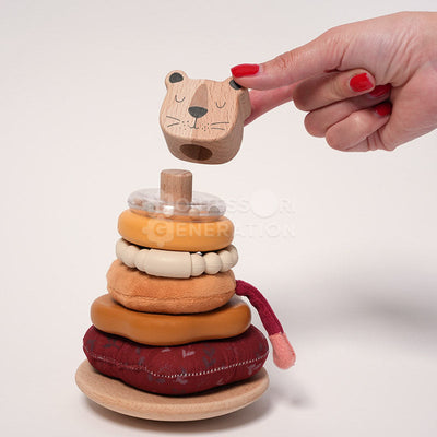 Fidtoy Jeu de Construction Petit Lion pour Bébés 6 Mois et Plus