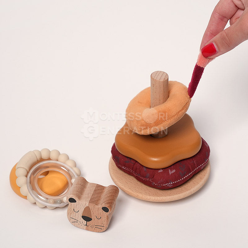 Fidtoy Jeu de Construction Petit Lion pour Bébés 6 Mois et Plus