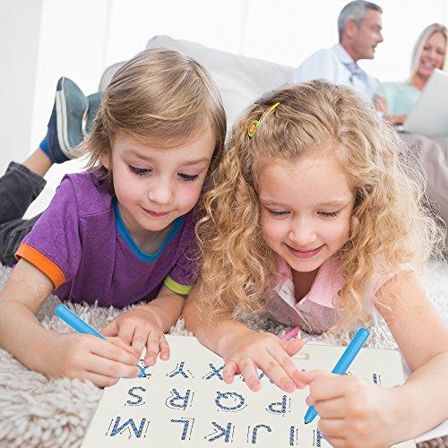 Fidtoy Magnetic Alphabet Writing Board with Stylus for Kids Letter Number Tracing Tablet Age 3+