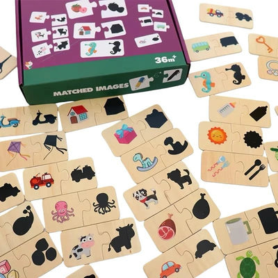 Rompecabezas de sombras – Juguete de discriminación visual y pensamiento lógico para niños pequeños