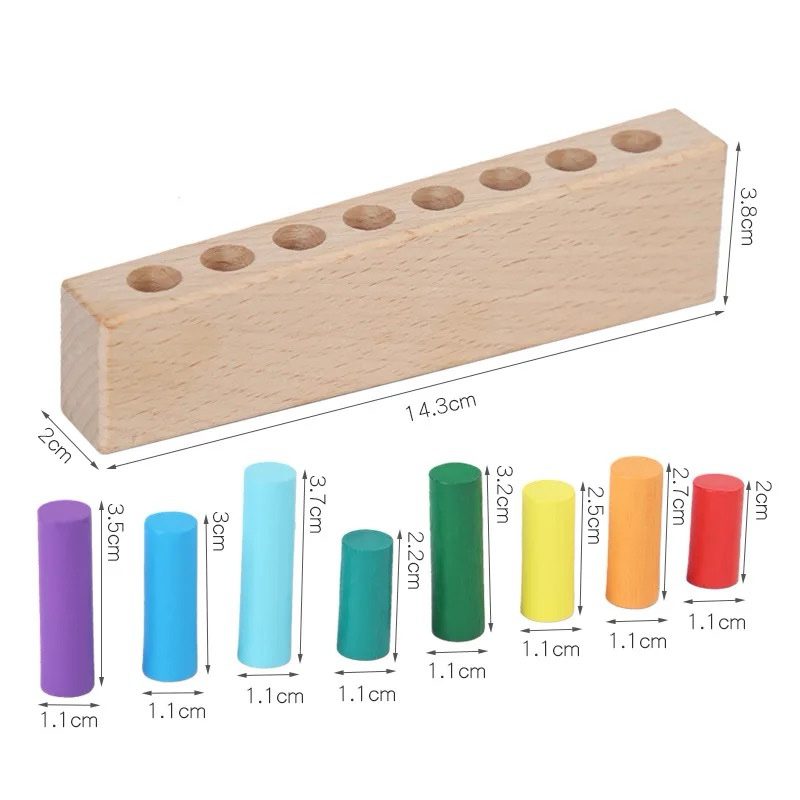 Trier de mini-pinces – Jouet Montessori d'association de couleurs et de gradation de tailles pour les tout-petits