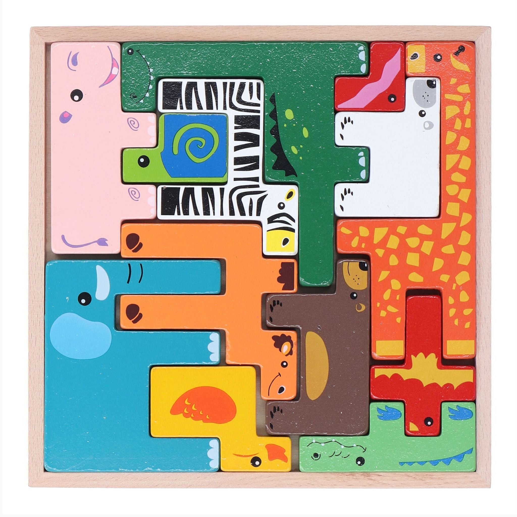 Bloques de construcción de animales Montessori