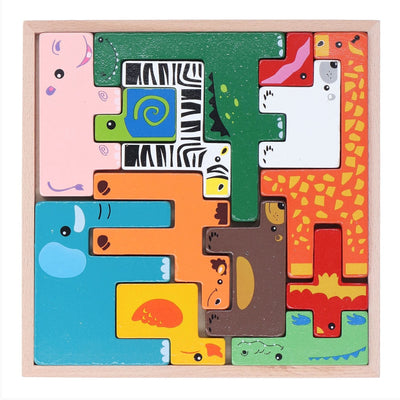 Bloques de construcción de animales Montessori