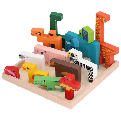 Bloques de construcción de animales Montessori