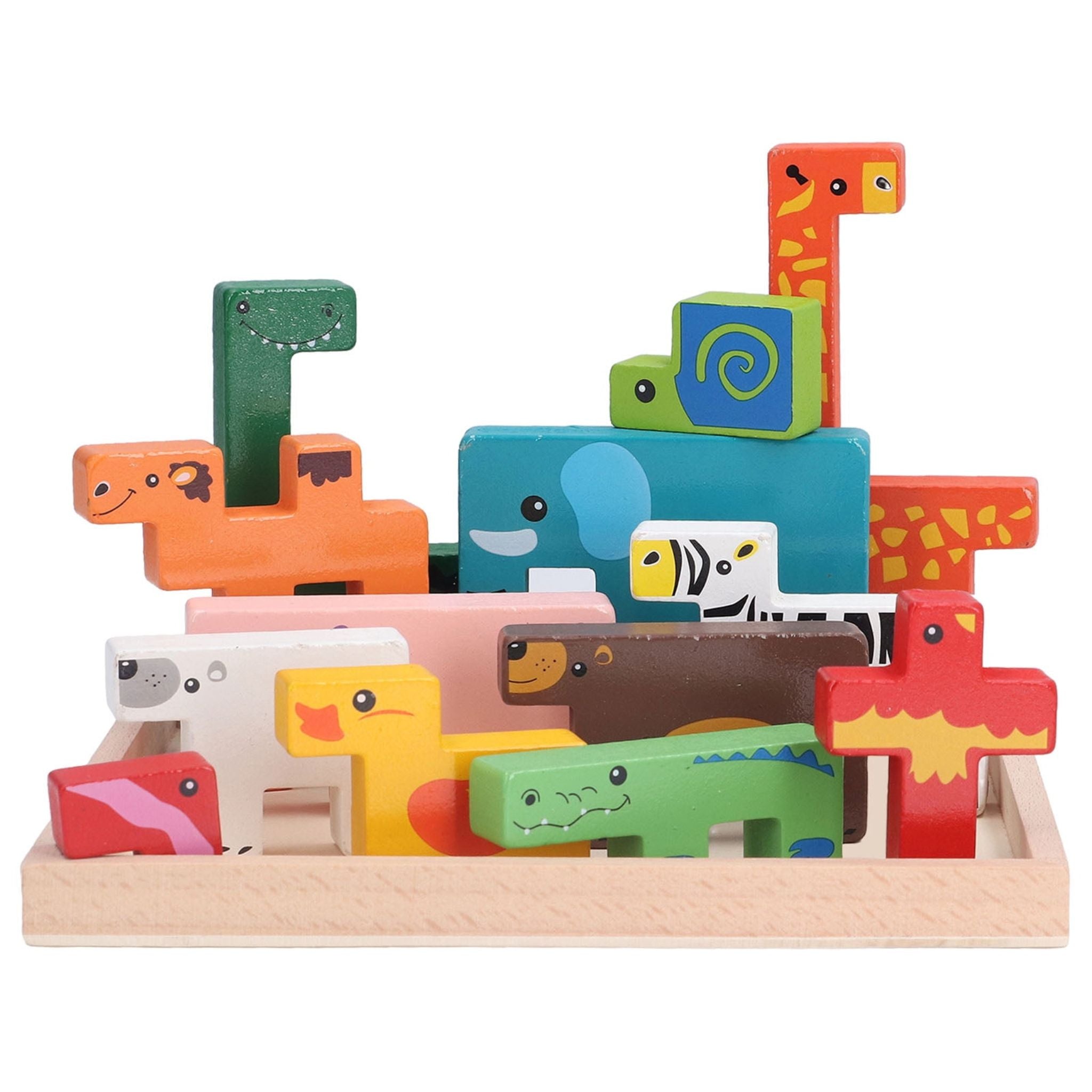 Bloques de construcción de animales Montessori