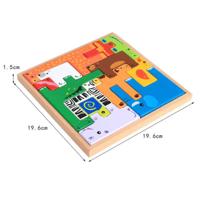 Bloques de construcción de animales Montessori