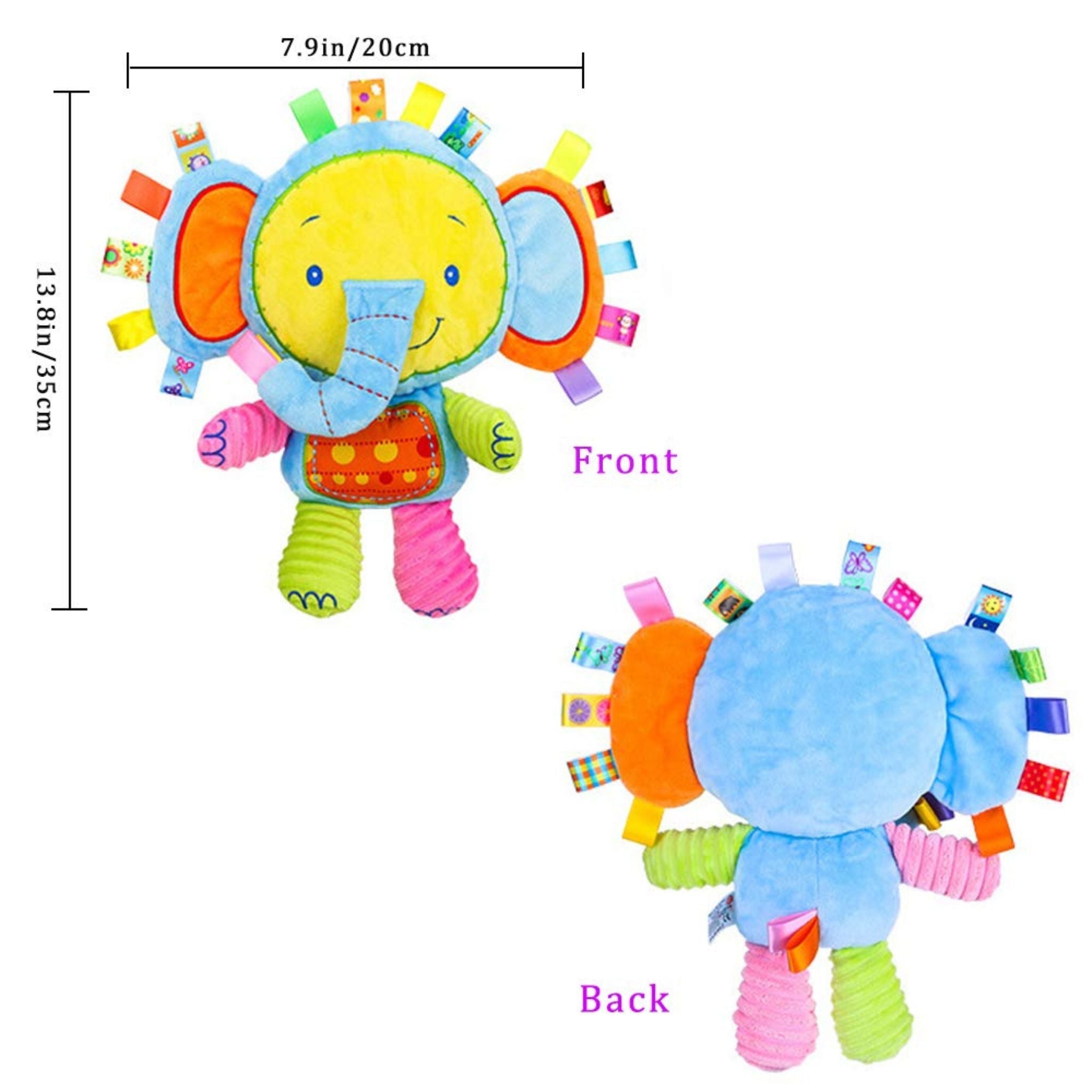 Éléphant en peluche Montessori pour bébé
