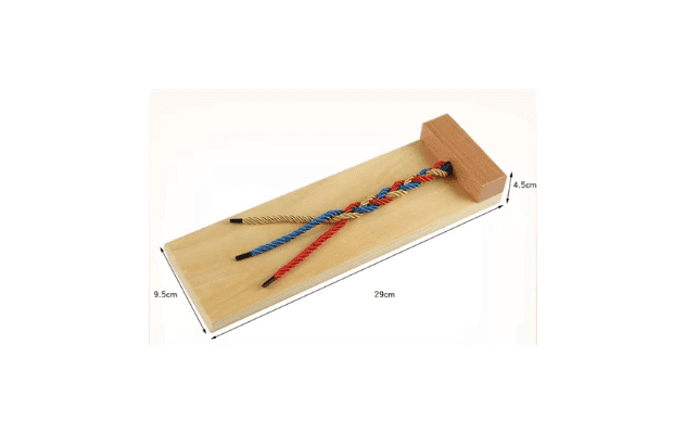 Planche de tressage Montessori - Activité de vie pratique pour la motricité fine