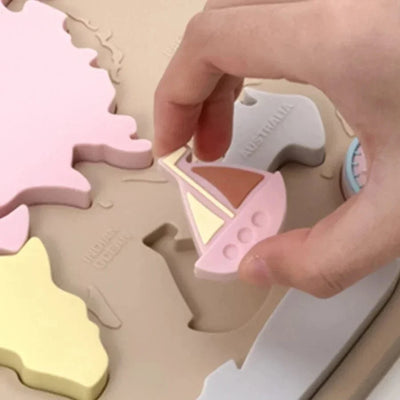 Mapa de los continentes de Montessori