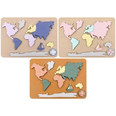 Mapa de los continentes de Montessori
