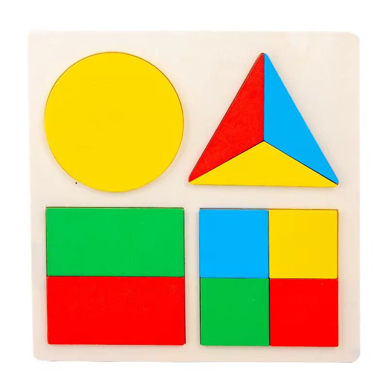 Tablero Rompecabezas de Fracciones Montessori (4 en un Set)